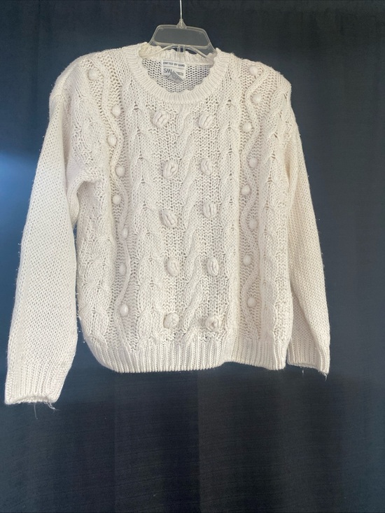 SML Sport Sweaters - Vintage 80’s SML Sport Ivory Cable Bobble Crewneck Sweater